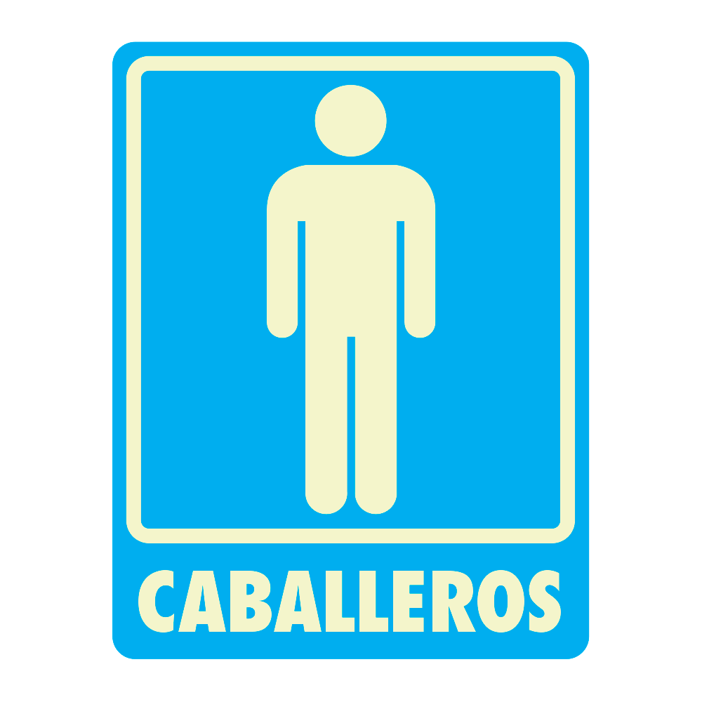 Señal Caballeros — imagen original del proveedor