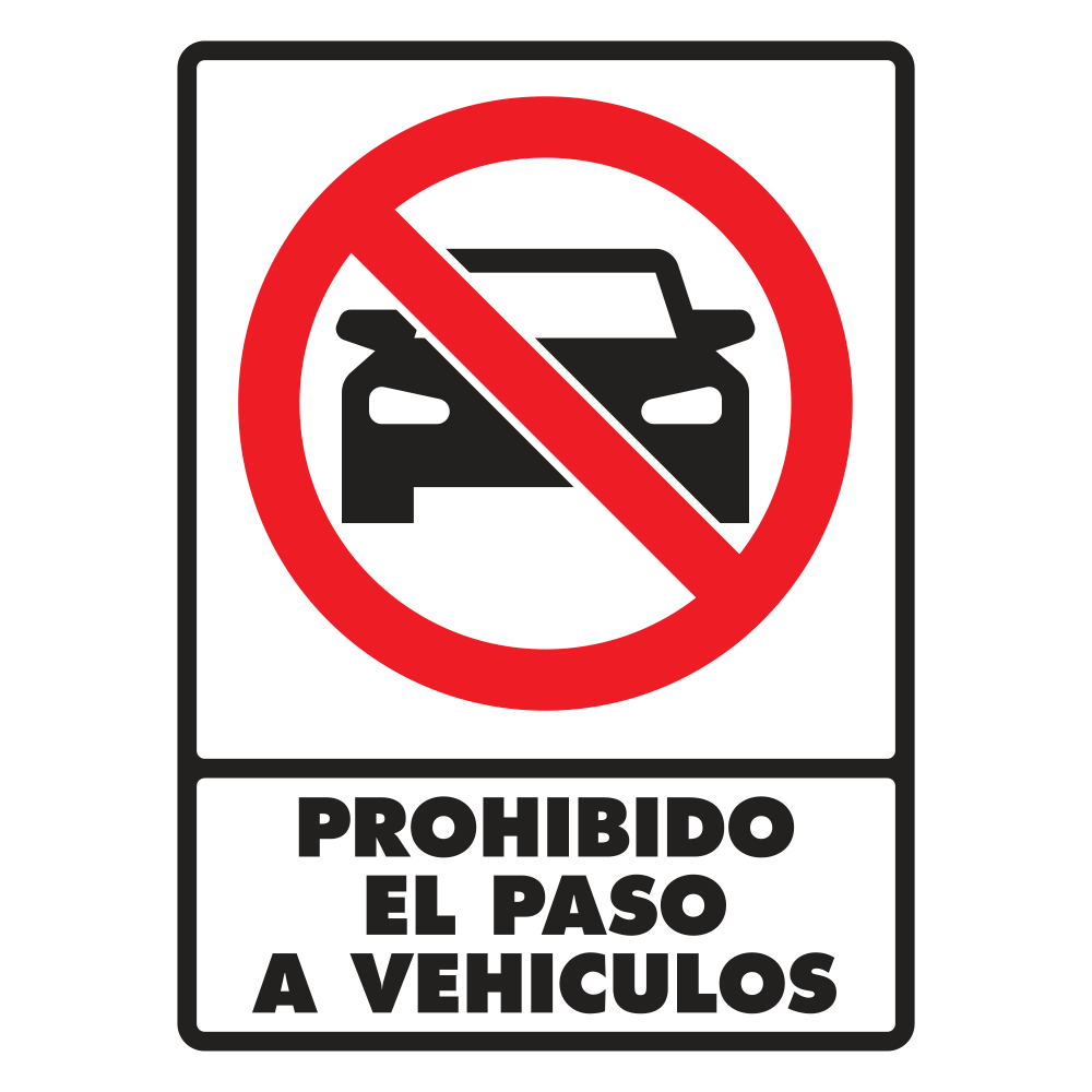 Señal Prohibido paso vehículos — imagen original del proveedor