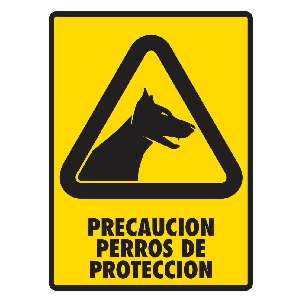 Señal Perros de protección — imagen original del proveedor