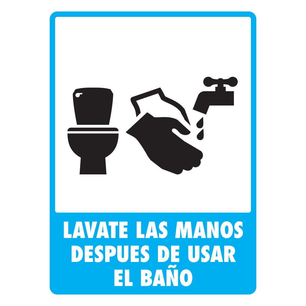 Señal Lávate las manos — imagen original del proveedor