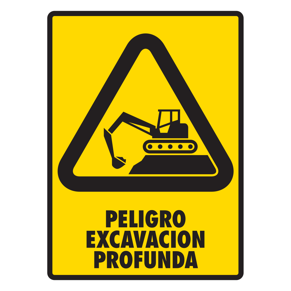 Señal Peligro excavación — imagen original del proveedor