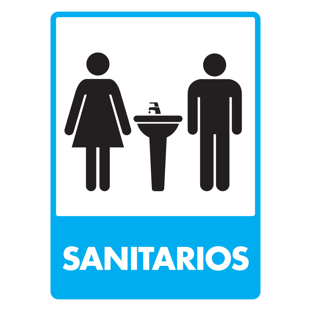 Señal Sanitarios — imagen original del proveedor