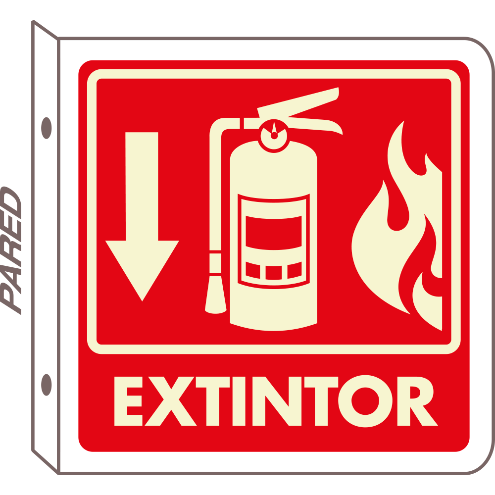 Señal Extintor con flama — imagen original del proveedor