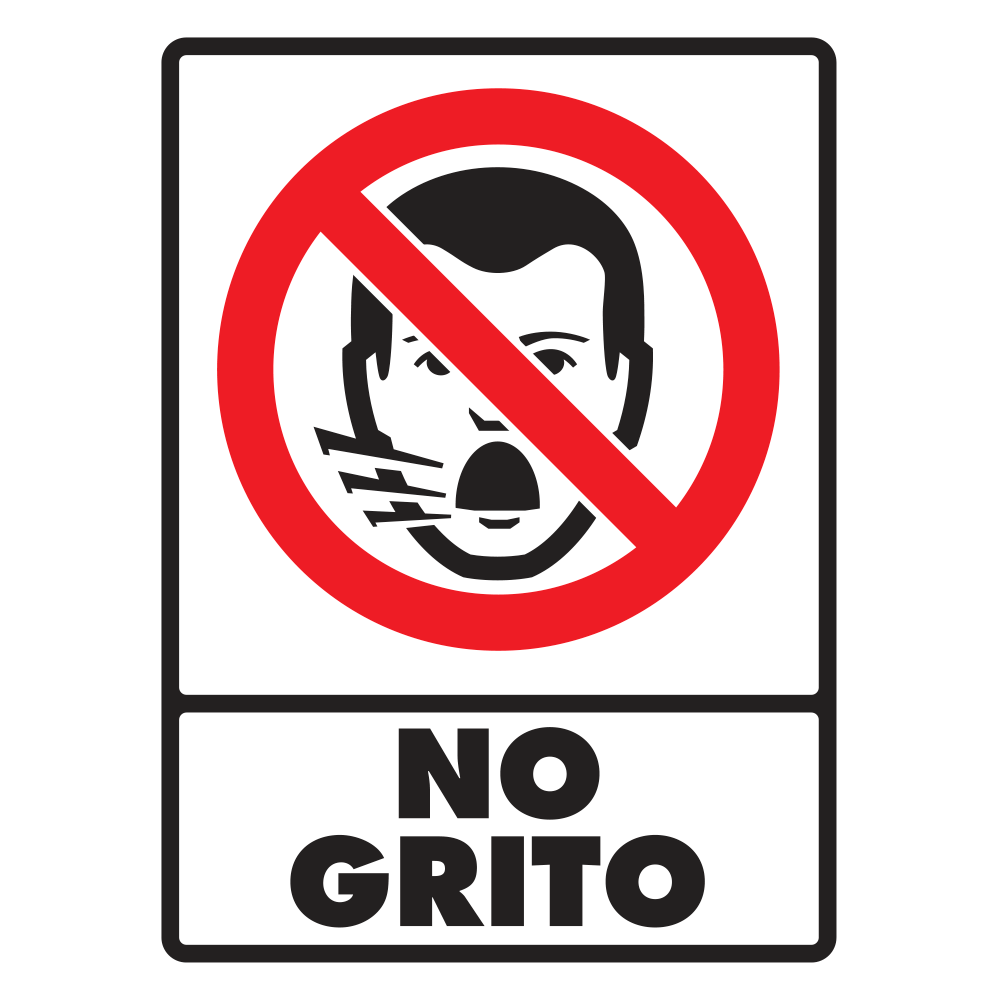 Señal No grito — imagen original del proveedor