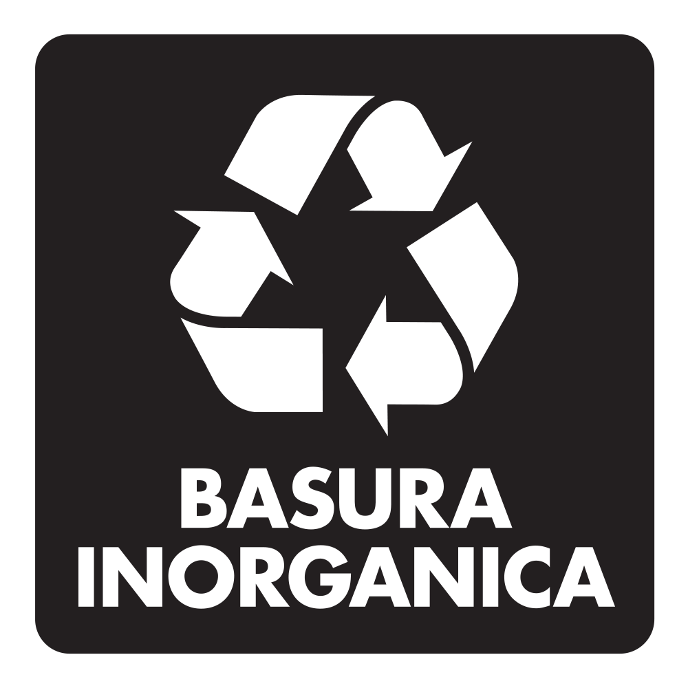 Etiqueta Basura inorgánica — imagen original del proveedor