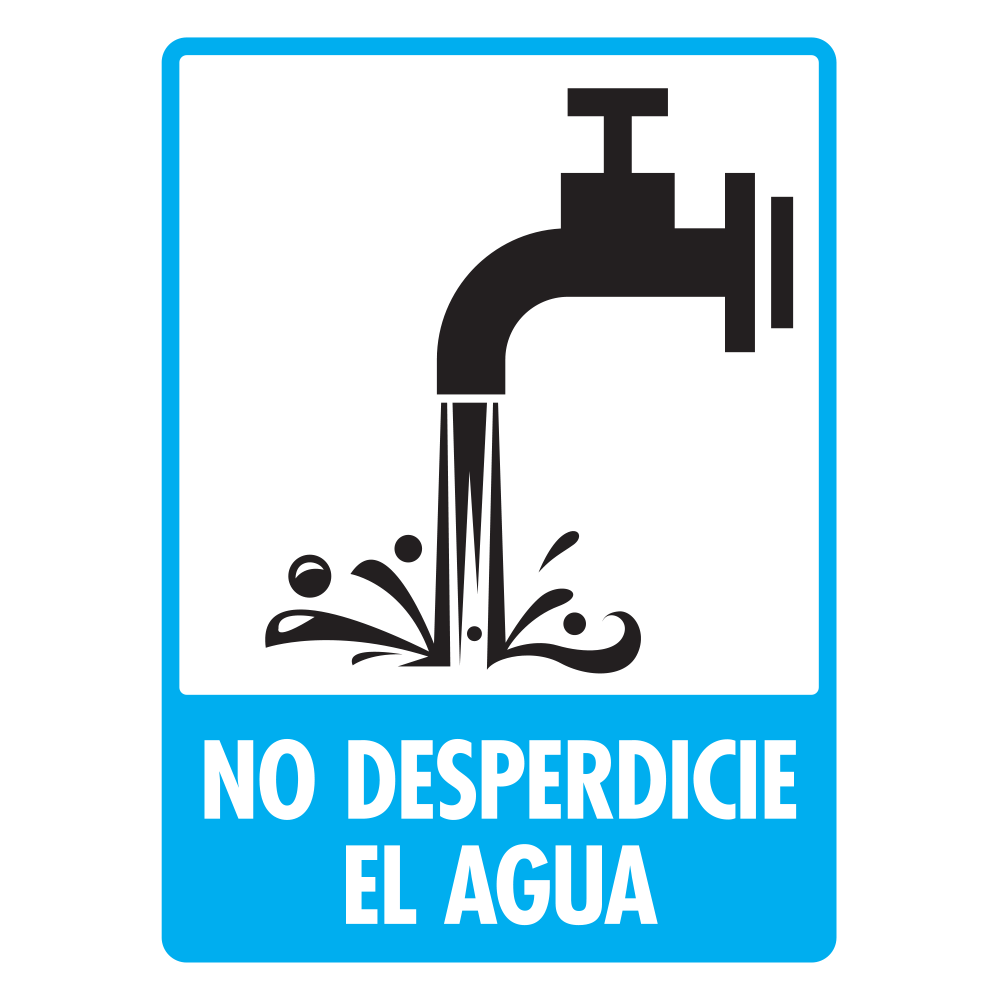 Señal No desperdicie agua — imagen original del proveedor