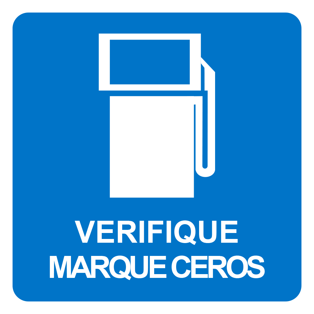 Señal Verifique marque cero — imagen original del proveedor
