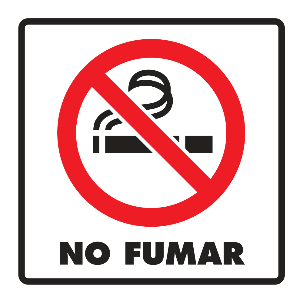 Señal No fumar — imagen original del proveedor