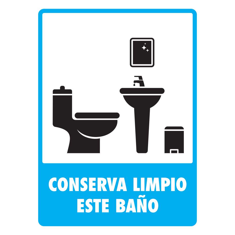 Señal Conserva limpio este baño — imagen original del proveedor