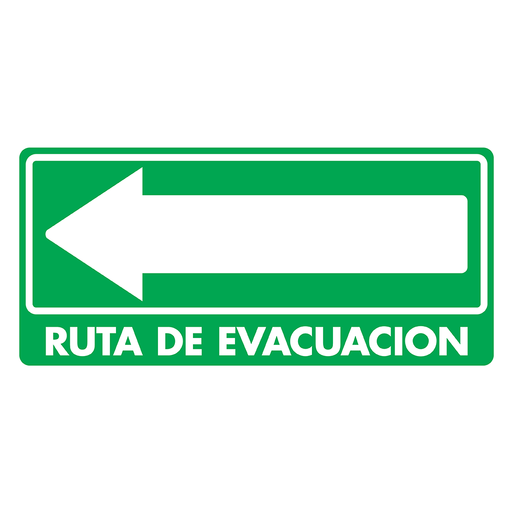 Señal Ruta de evacuación izquierda — imagen original del proveedor