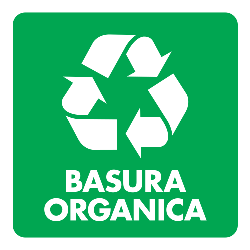 Etiqueta Basura orgánica — imagen original del proveedor