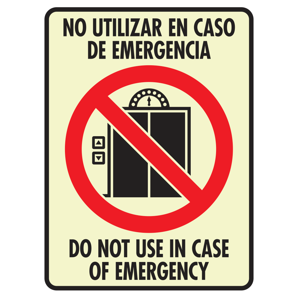 Señal No utilizar en emergencia — imagen original del proveedor