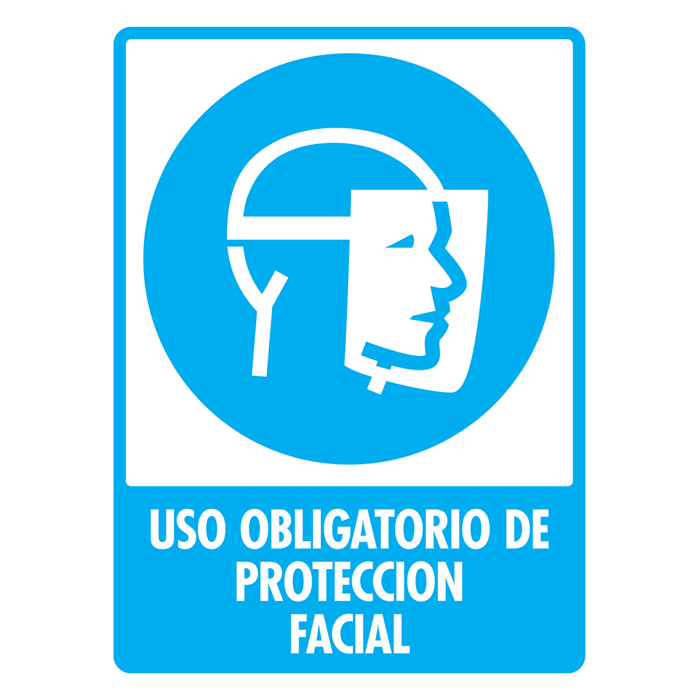 Señal Protección facial — imagen original del proveedor