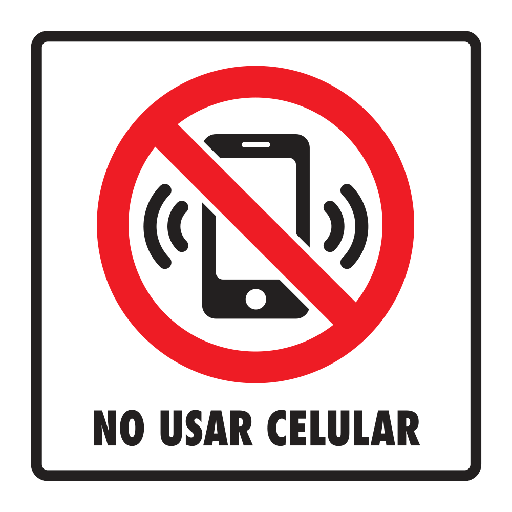 Señal No usar celular — imagen original del proveedor
