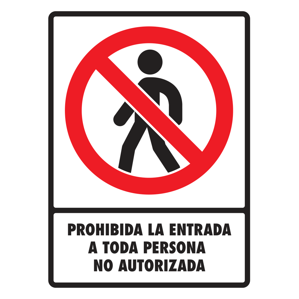 Señal Prohibida la entrada — imagen original del proveedor