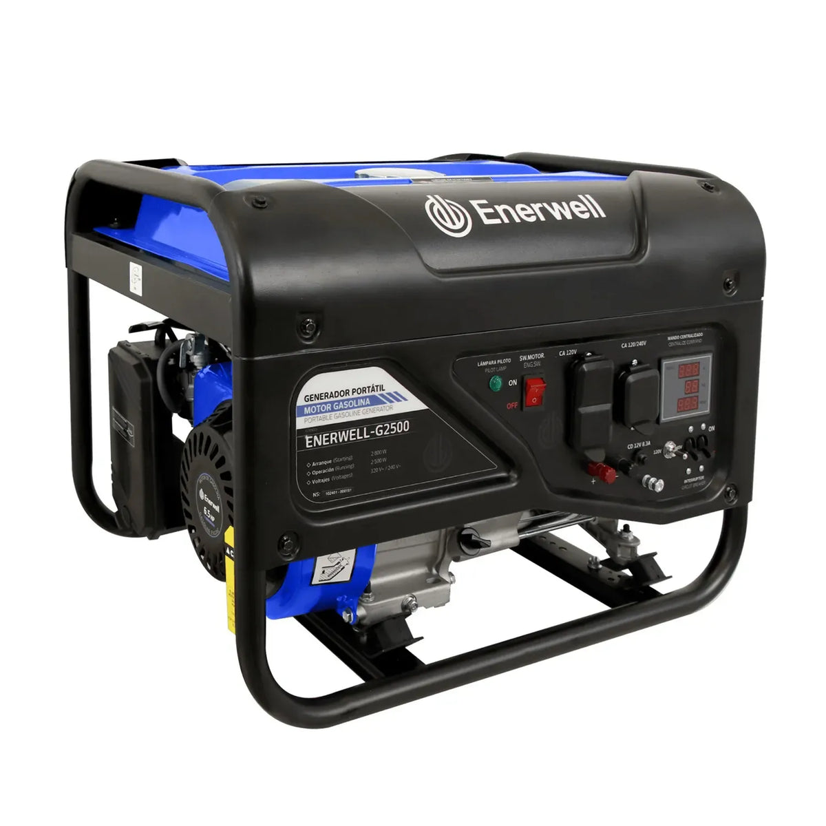 Generador portátil a gasolina ENERWELL® — Modelo ENERWELL-G2500