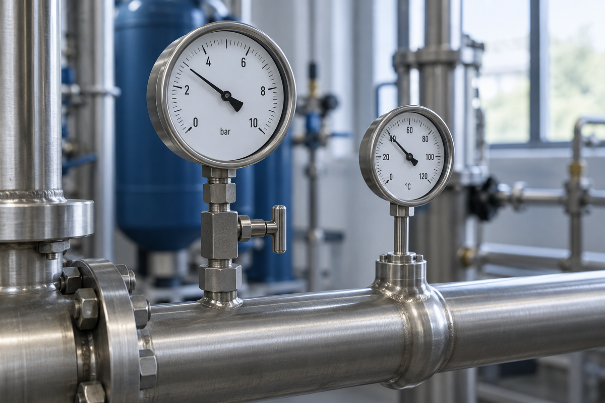 Ambientación representativa para Instrumentación industrial; ilustración, no instalación exacta del modelo.