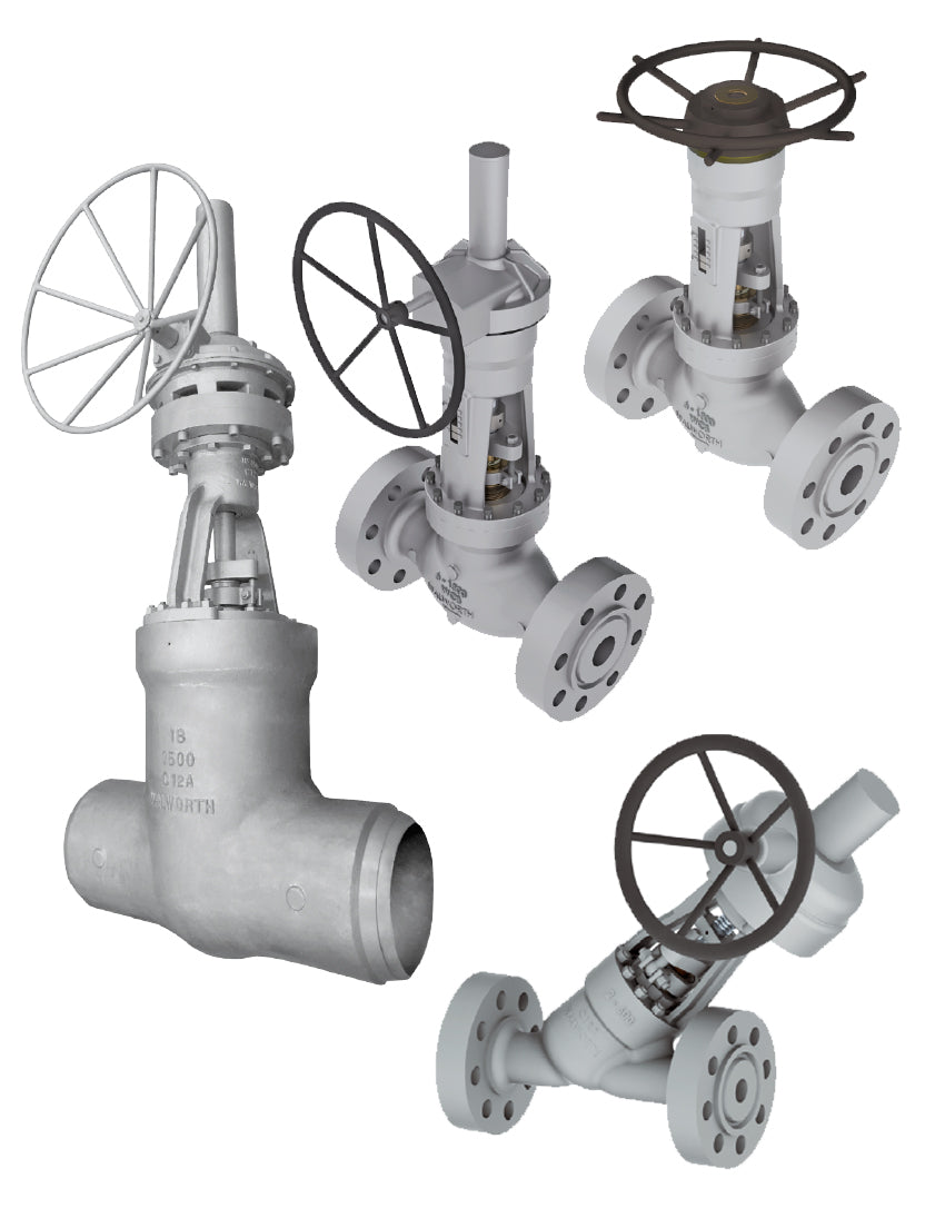 Imagen original del fabricante o proveedor: Válvulas Pressure Seal de compuerta, globo y retención Walworth.