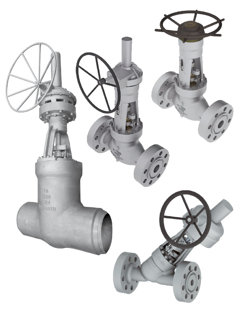Imagen original del fabricante o proveedor: Válvulas Pressure Seal de compuerta, globo y retención Walworth.