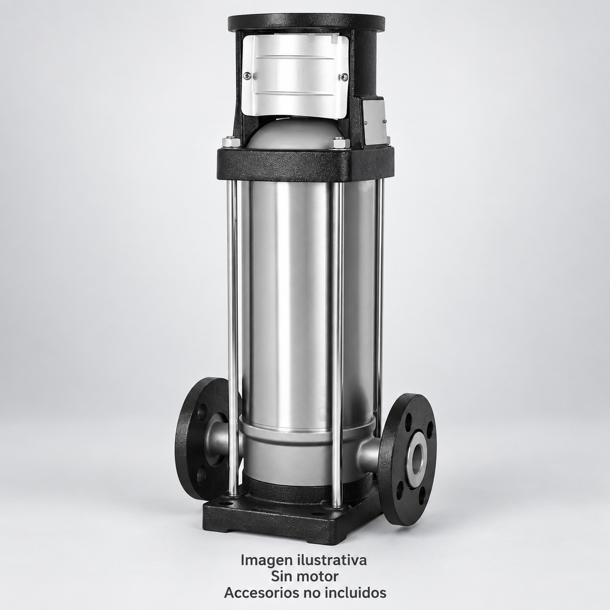 Imagen ilustrativa complementaria de cuerpo de bomba vertical ALTAMIRA sin motor, vista de estudio. Accesorios no incluidos. Consultar fotografía oficial y características del modelo.