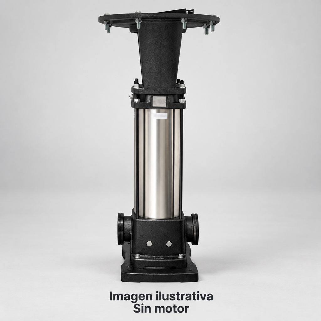 Imagen ilustrativa complementaria de bomba vertical ALTAMIRA sin motor, vista de estudio. Consultar fotografía oficial y ficha técnica del modelo.