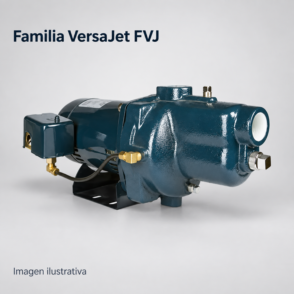 Imagen ilustrativa generada de la familia VersaJet FVJ; detalle de estudio basado en fotografía oficial de VDE.