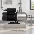Ilustración de instalación de la serie LOTUS. Accesorios no incluidos; configuración sujeta a diseño técnico