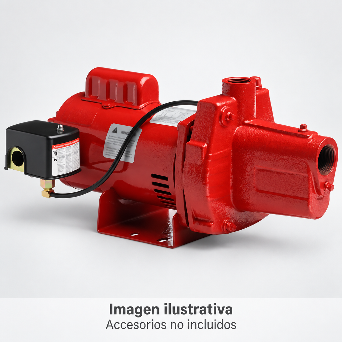 Imagen ilustrativa complementaria de bomba RED LION RJS PREM: vista de tres cuartos. Accesorios no incluidos.