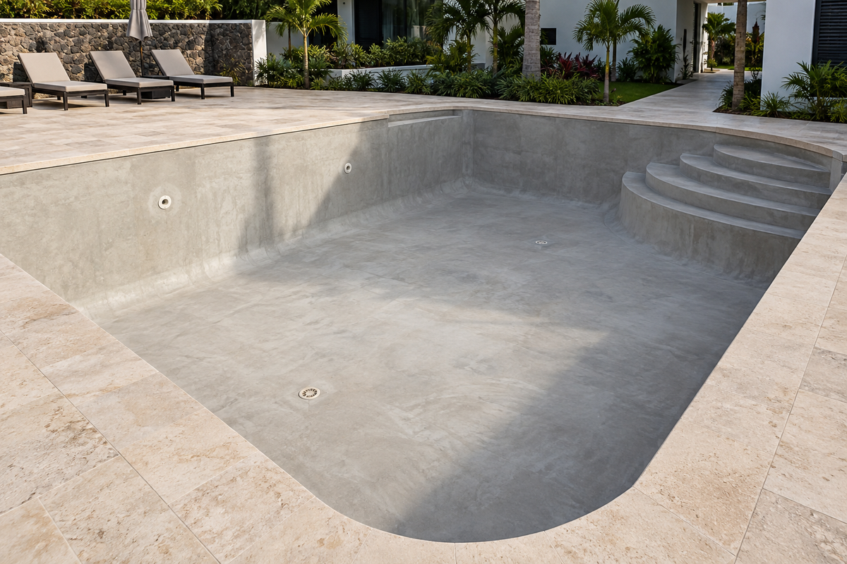 Aplicación ilustrativa — construcción de piscina