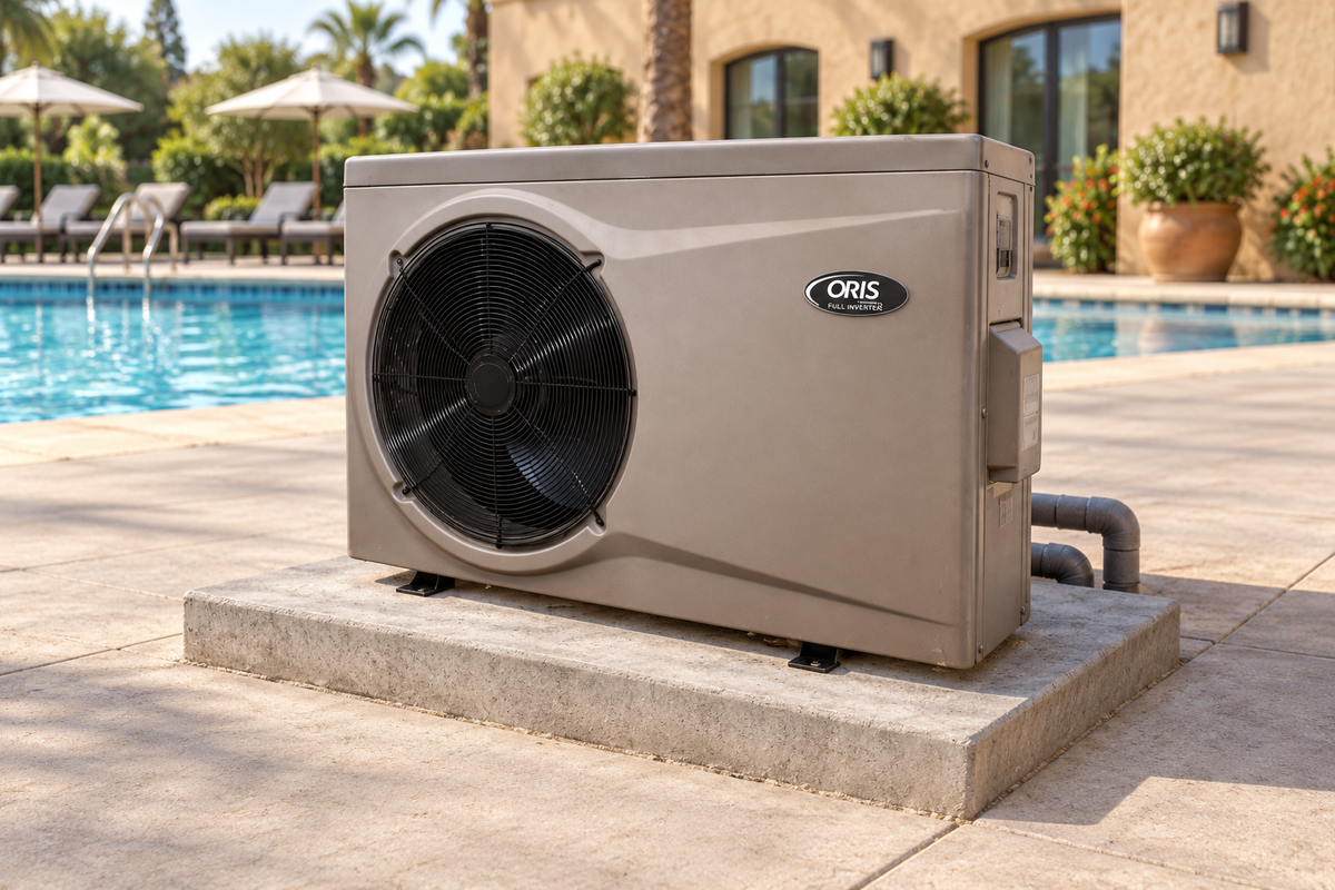Aplicación ilustrativa: bomba de calor Oris Full Inverter para piscina.