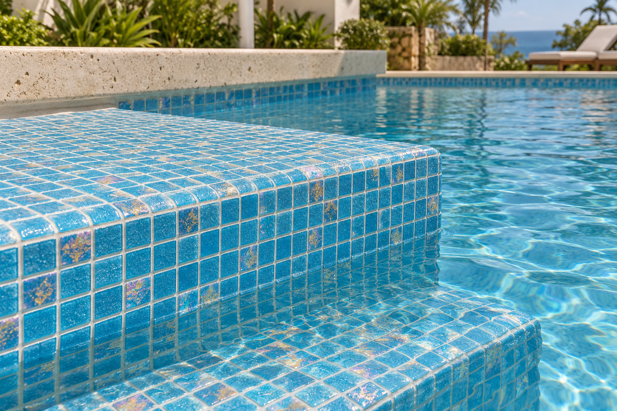 Aplicación ilustrativa — MOSAICO DIAMOND COLOR CARIBE IRIS 2x2 M2