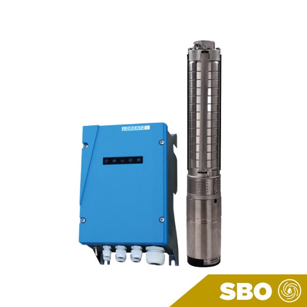 UNIDAD DE BOMBEO SUMERGIBLE LORENTZ ECDRIVE 1800-C MOTOR DC 1.7KW Y BOMBA RADIAL 12 ETAPAS — Fotografía del proveedor