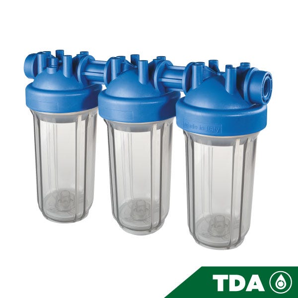 PORTAFILTRO TRIO TRSPARENTE DP BIG 10 TRIO 1" NPT IN TS — Fotografía del proveedor