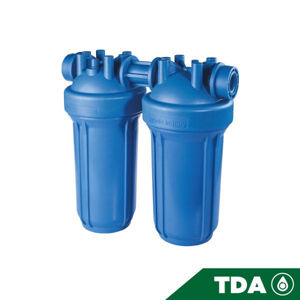PORTAFILTRO DOBLE AZUL DP BIG 10 DUO 1" NPT IN AB — Fotografía del proveedor