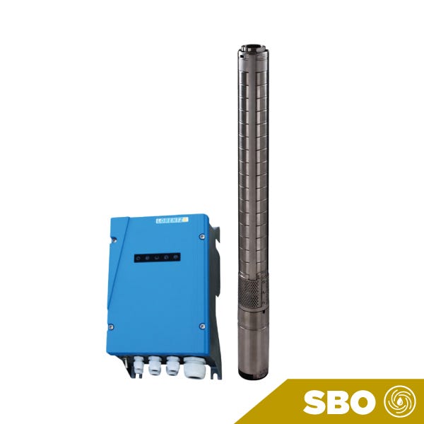 UNIDAD DE BOMBEO SUMERGIBLE LORENTZ ECDRIVE 4000-C MOTOR DC 4KW Y BOMBA RADIAL 15 ETAPAS — Fotografía del proveedor