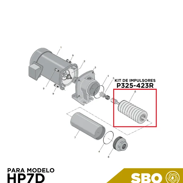 KIT DE IMPULSORES HP7D 12ETAPAS — Fotografía del proveedor