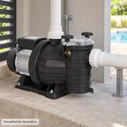 Visualización ilustrativa. Equipo SILVER7/1115 integrado en una piscina terminada; ejemplo de instalación sujeto al proyecto y al manual del modelo.