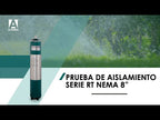 Prueba de aislamiento en motor sumergible serie RT Nema 8"