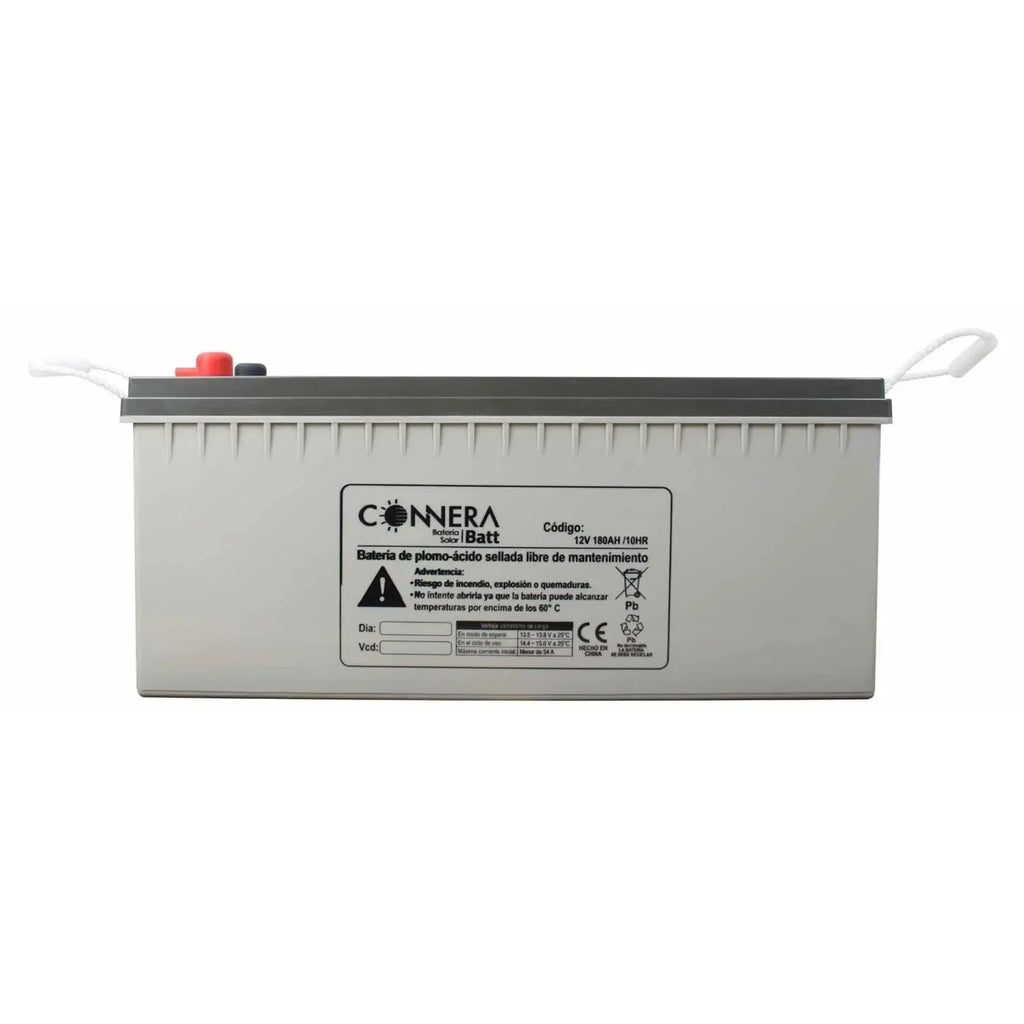 Imagen oficial de batería solar de gel de ciclo profundo con válvula reguladora CONNERA.