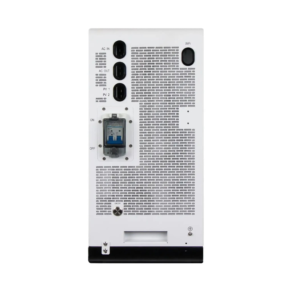 Vista de conexiones externas del inversor modular CONNERA.