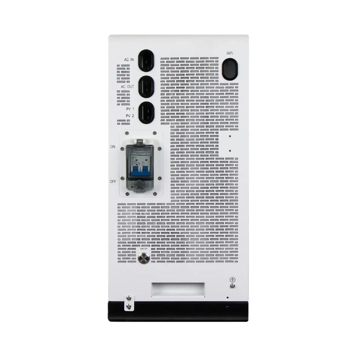 Vista de conexiones externas del inversor modular CONNERA.