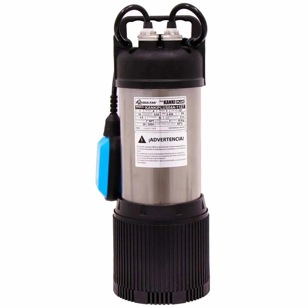 Motobomba sumergible para norias, cisternas y pozos poco profundos AQUA PAK — Modelo KANKIPLUS64A-1127