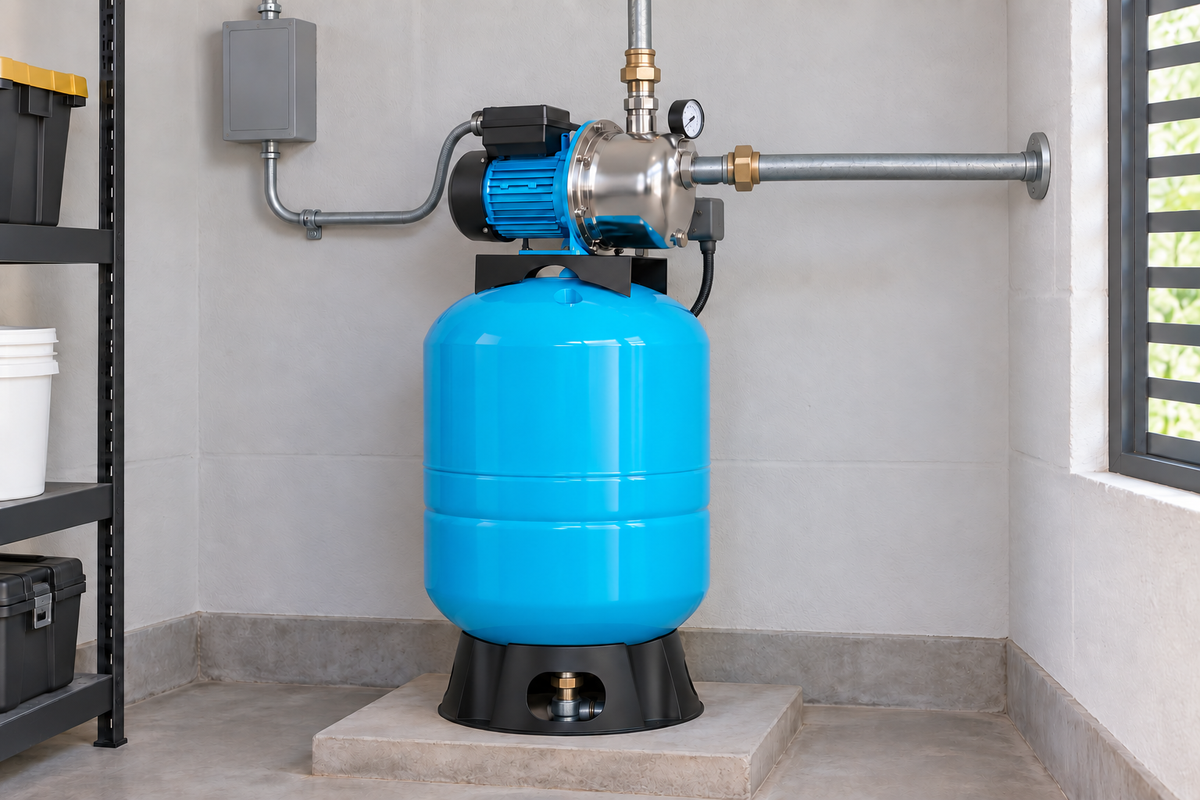 Ejemplo ilustrativo de instalación de la familia Bomba AQUA PAK con tanque PRO-XLB AQUA PAK