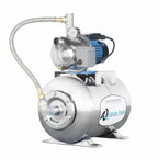 Fotografía de referencia — Presurizador individual de velocidad constante AQUA PAK · Serie Bomba AQUA PAK con tanque AQ acero inoxidable