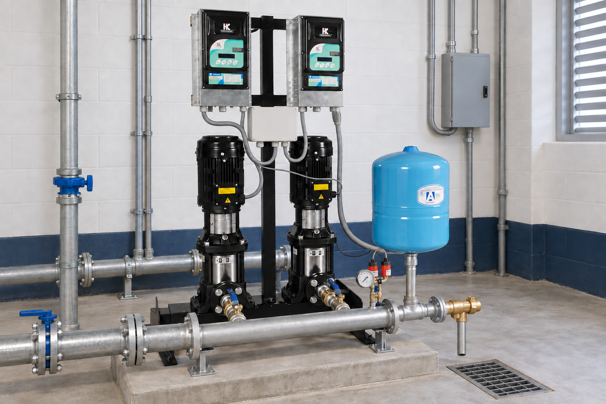 Ejemplo ilustrativo de instalación de la familia Dúplex con bombas TX y R-DRIVE HIDROCONTROL