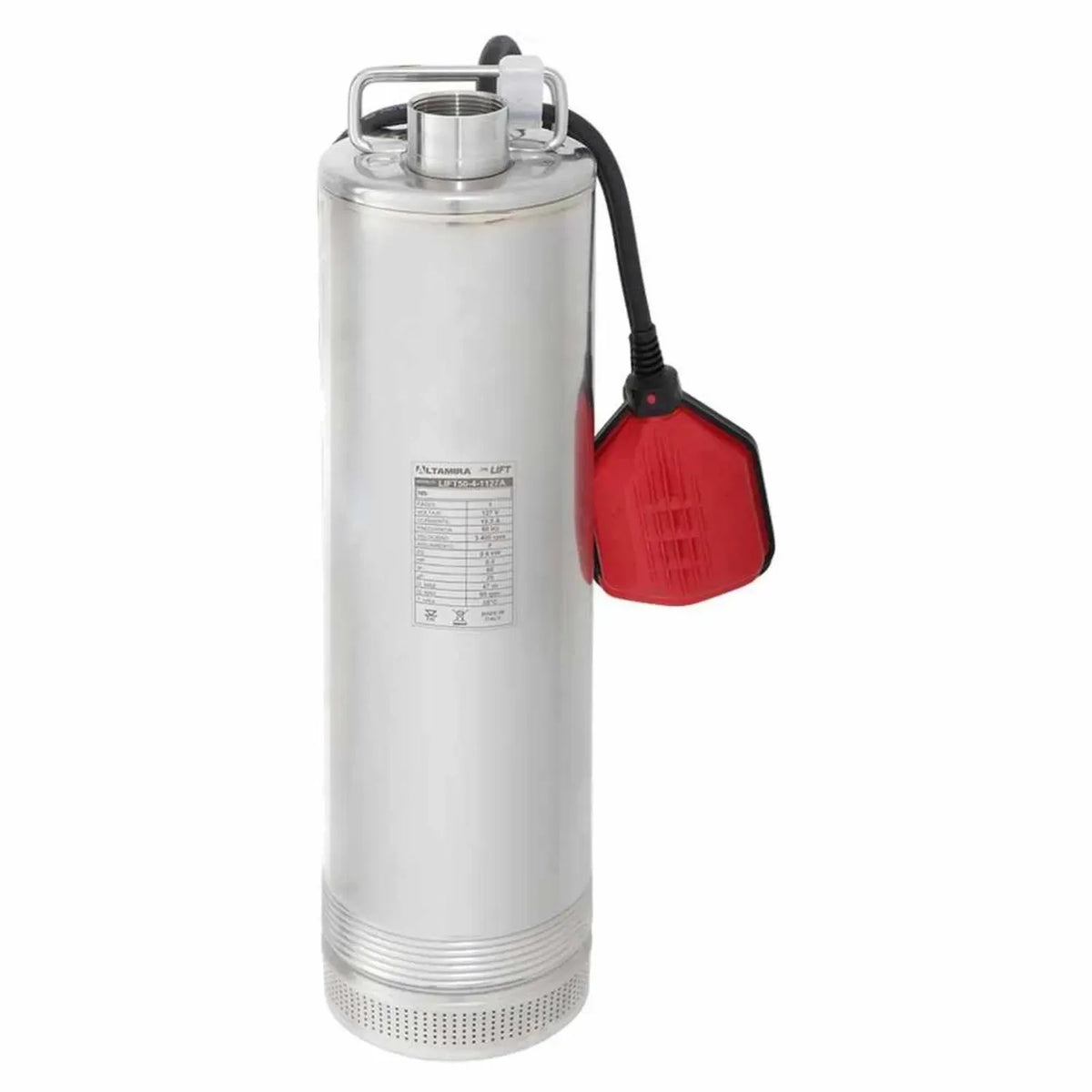 Motobomba sumergible para norias, cisternas y pozos poco profundos ALTAMIRA — Modelo LIFT50-4-1127A