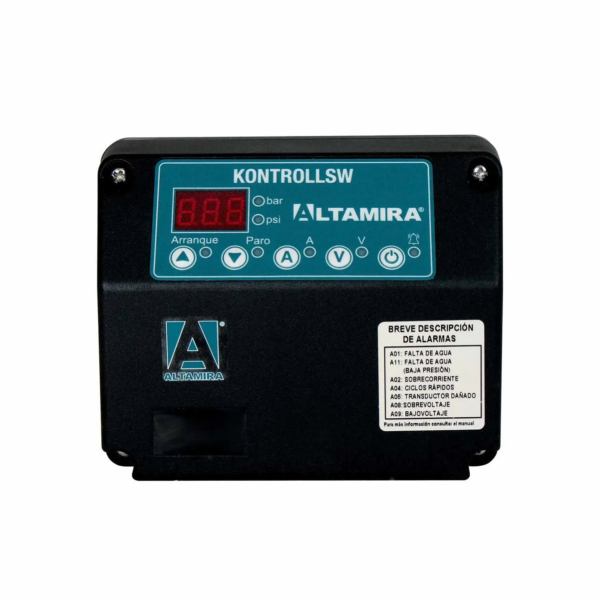 Imagen oficial de switch electrónico de protección y control ALTAMIRA; presentación de la familia del fabricante.