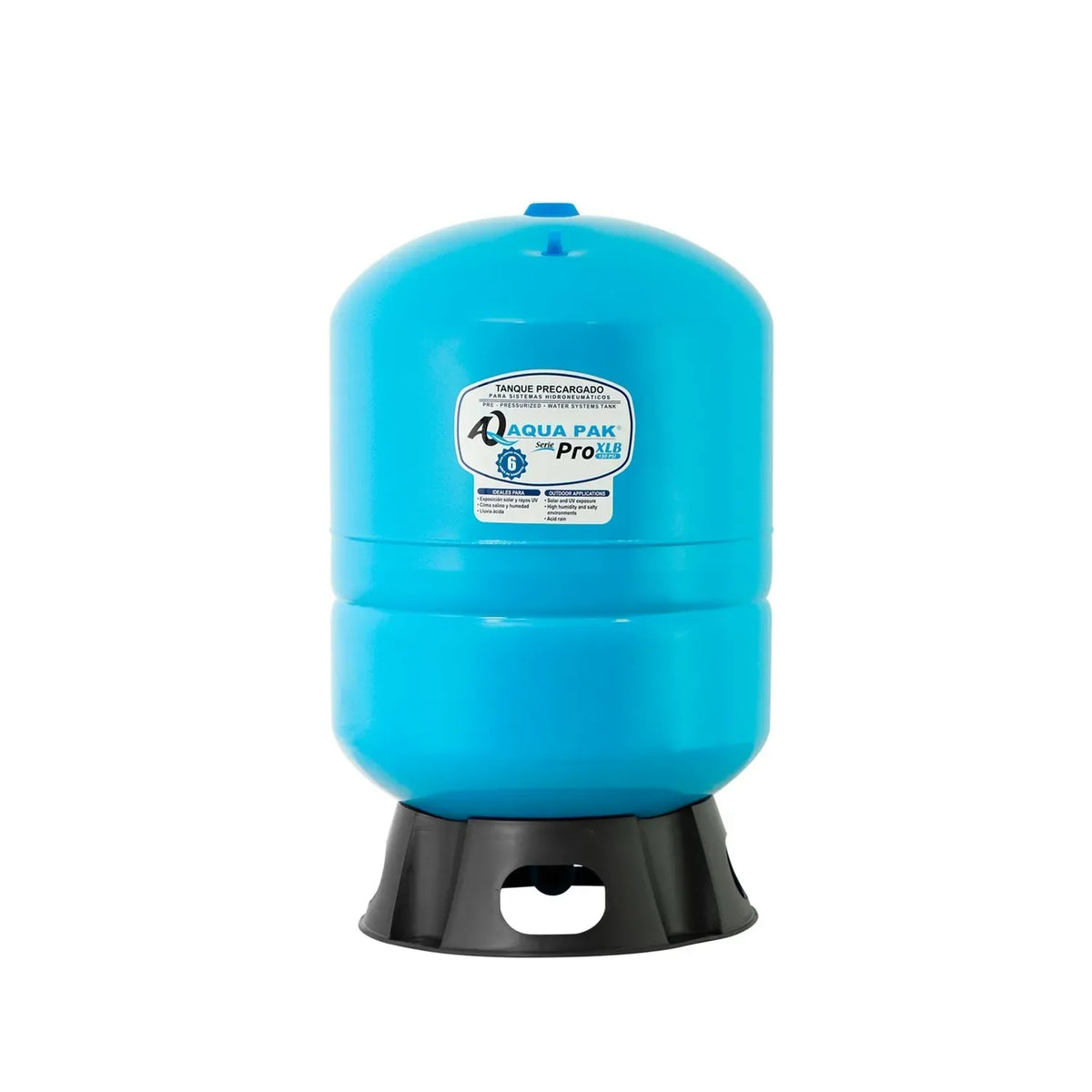 Imagen oficial de tanque precargado AQUA PAK; presentación de la familia del fabricante.