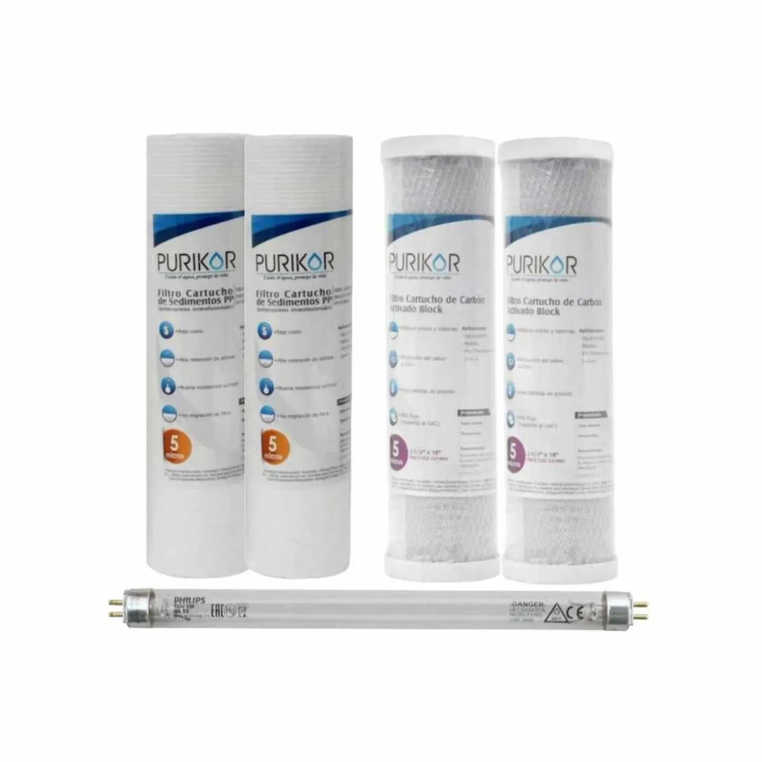 Kit de mantenimiento para filtración básica con UV PURIKOR — Modelo KI ...