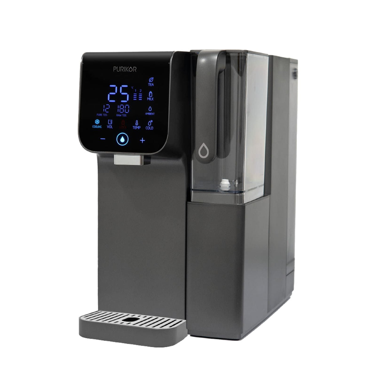 Fotografía oficial PURIKOR: dispensador de agua con ósmosis inversa. Vista del producto.